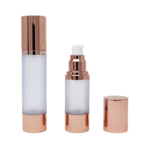HB Frosted & Rose Gold Airless Bottles